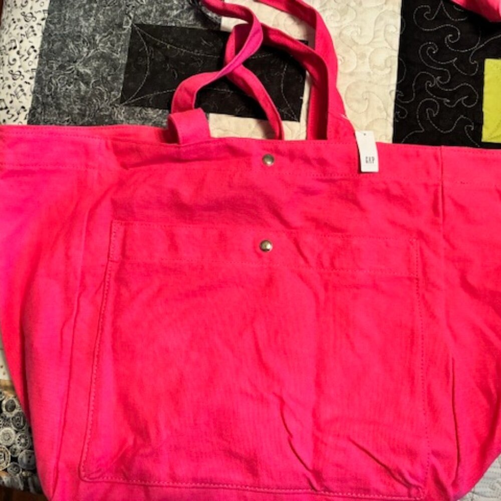 GAP Large Everyday Hot Pink Canvas Bag - NWT